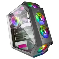 Mars Gaming MC51, Caja PC Gaming ATX, Doble Cristal Templado, 5x Ventilador RGB 12