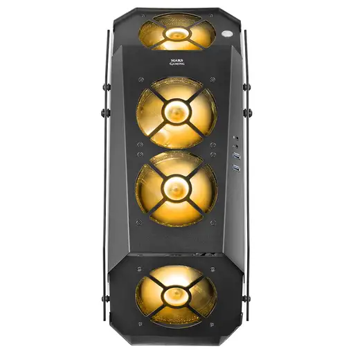 Mars Gaming MC51, Caja PC Gaming ATX, Doble Cristal Templado, 5x Ventilador RGB 12