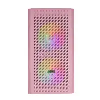 Mars Gaming MC300P Rosa, Caja PC Micro ATX, Cristal Templado, Frontal MESH, 3xVent