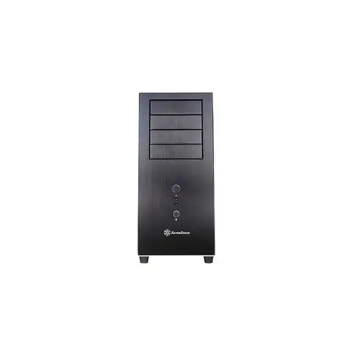 Silverstone TJ04-E Midi Tower Negro, Plata