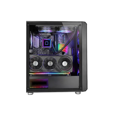 Mars Gaming MC-VAULT, Caja Gaming ATX, 4x Ventiladores ARGB 120mm, Panel Frontal M