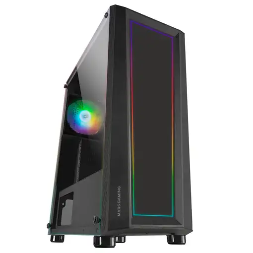 Mars Gaming MC-ART Negro, Caja PC Gaming ATX, Doble Cristal Templado Dibujable, AR