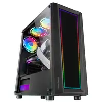 Mars Gaming MC-ART Negro, Caja PC Gaming ATX, Doble Cristal Templado Dibujable, AR