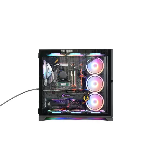 TALIUS Caja Atx gaming Zeus black RGB cristal templado USB 3.0 Escritorio Negro