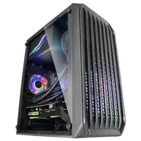 Mars Gaming MC-S2, Caja PC Compacta Gaming Micro-ATX, 2 Ventiladores FRGB Raibow c