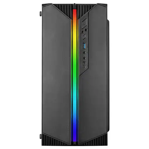 Mars Gaming MC-S1 Negro, Caja PC Compacta Gaming Micro-ATX, Iluminación ARGB 12 Mo
