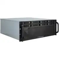 Inter-Tech 4U-4408 Estante Negro, Plata