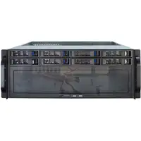 Inter-Tech 4U-4408 Estante Negro, Plata