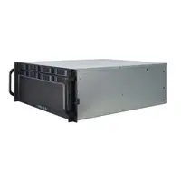 Inter-Tech 4U-4408 Estante Negro, Plata