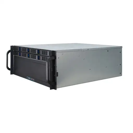 Inter-Tech 4U-4408 Estante Negro, Plata