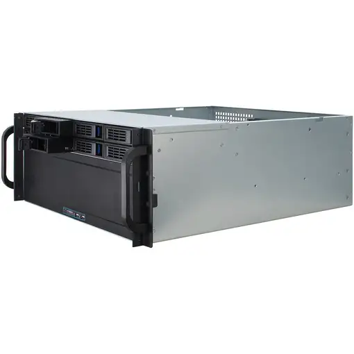 Inter-Tech 4U-4408 Estante Negro, Plata