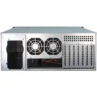 Inter-Tech 4U-4408 Estante Negro, Plata