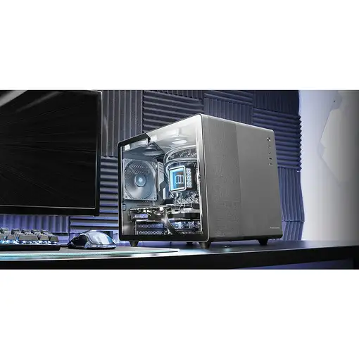 Mars Gaming MC-MPRO Negro, Caja Profesional Compacta Micro-ATX, Ventana Lateral Co