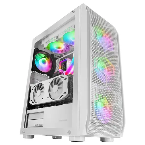 Mars Gaming MC-KX, Torre Gaming Premium E-ATX, Sistema CPU Freezer, 5 Ventiladores