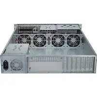 Inter-Tech 2U-2129N Estante Negro, Plata