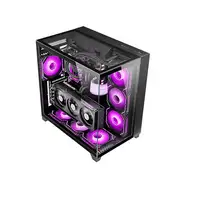 Mars Gaming MC-3C, Caja Gaming ATX, Vista Panorámica 3D con Triple Cristal Templad
