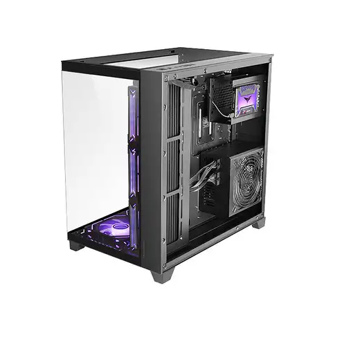 Mars Gaming MC-3C, Caja Gaming ATX, Vista Panorámica 3D con Triple Cristal Templad