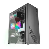 Mars Gaming MC100 - Caja Gaming ATX, ventilador 90mm FRGB, ventilación convect-coo