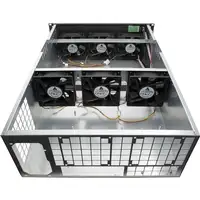 Inter-Tech 88887236 carcasa de ordenador Estante Negro, Gris