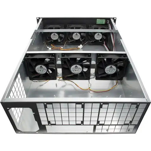 Inter-Tech 88887236 carcasa de ordenador Estante Negro, Gris