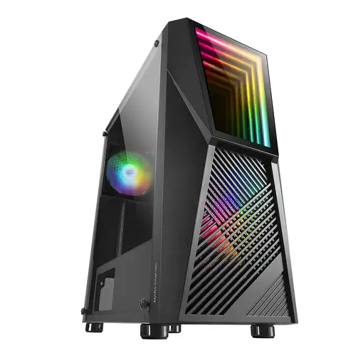 Mars Gaming MC777, Caja PC Gaming, Infinity Mirror ARGB, Cristal Templado, 2xVenti