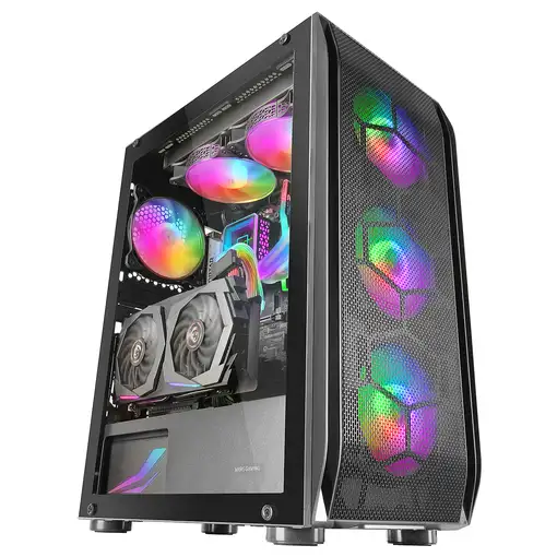 Mars Gaming MC-KX, Torre Gaming Premium E-ATX, Sistema CPU Freezer, 5 Ventiladores