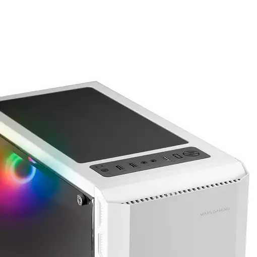 Mars Gaming MC-X2, Caja PC Gaming ATX, Frontal Acero FRGB, 2 Ventiladores 12cm FRG