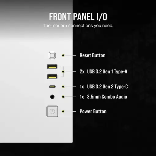 Corsair 2500X RGB Micro Torre Blanco