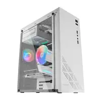 Mars Gaming MC100W - Caja Gaming ATX, ventilador 90mm FRGB, ventilación convect-co