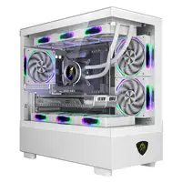 KeepOut XC-301W GLASS carcasa de ordenador Blanco