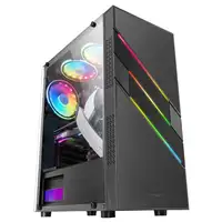 Mars Gaming MC-U3, Caja PC Gaming ATX XL, Frontal Triple ARGB, Ventilador 12cm ARG
