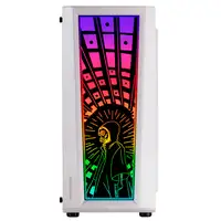 Mars Gaming MC-ART Blanco, Caja PC Gaming ATX, Doble Cristal Templado Dibujable, A