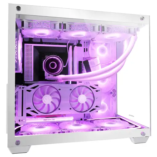Mars Gaming MCV4 Blanco, Torre Gaming Custom XXL E-ATX, Ventana Cristal Templado L
