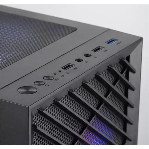 Mars Gaming MC- VORTEX, Caja Gaming MicroATX, Frontal Mesh Geométrico, Ventana Lat