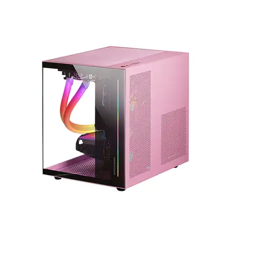Mars Gaming MC-VIEW Rosa, Caja Minitorre Gaming Micro-ATX, Cristal Templado 90° Si
