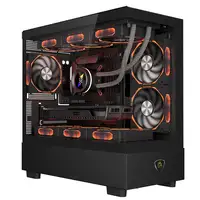 KeepOut XC-301 GLASS carcasa de ordenador Negro