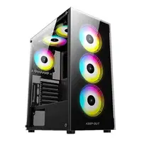 KeepOut XC-210 GLASS carcasa de ordenador Negro