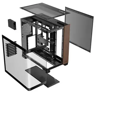 Antec C8 Curve Wood Full Tower Negro, Transparente, Madera
