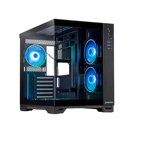 Chieftec Visio GM-30B-TG-OP schwarz Tempered Glass x 2 Cubo Negro
