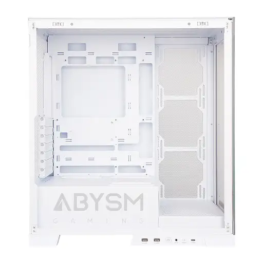 ABYSM Danube Sava H500 White Escritorio Transparente, Blanco