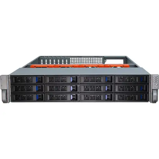 Inter-Tech IPC 2U-2412 Estante Negro, Plata