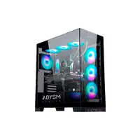 ABYSM Danube Sava H500 Black Escritorio Negro, Transparente