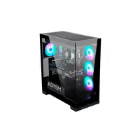 ABYSM Danube Sava H500 Black Escritorio Negro, Transparente