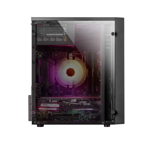 Mars Gaming MCM, Caja PC Micro ATX, Compacta, 16 Modos ARGB, Ventilador 8 cm