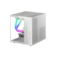 Mars Gaming MC-VIEW, Caja PC Gaming Micro-ATX con Cristal Templado Continuo 90º, M