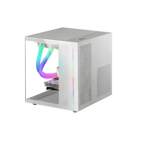 Mars Gaming MC-VIEW, Caja PC Gaming Micro-ATX con Cristal Templado Continuo 90º, M