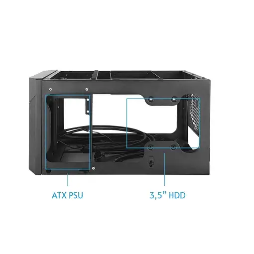 Chieftec CN-01B-OP carcasa de ordenador Cubo Negro