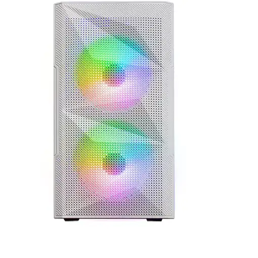 Mars Gaming MC-ME Blanco, Caja Gaming Compacta MicroATX, Ventana Lateral Completa