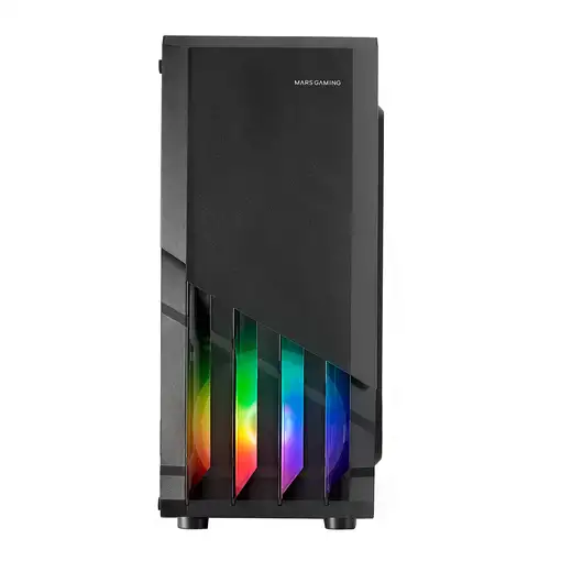 Mars Gaming MC-X2, Caja PC Gaming ATX, Frontal Acero FRGB, 2 Ventiladores 12cm FRG