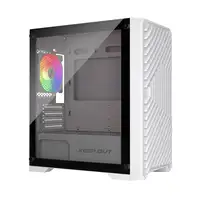 KeepOut XC-220W GLASS carcasa de ordenador Blanco